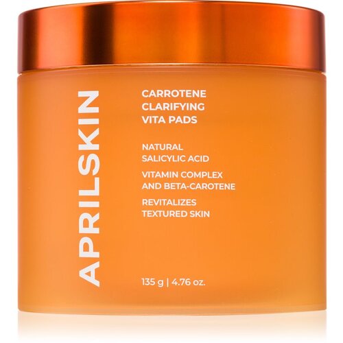 APRIL SKIN Carrotene Clarifying Vita Pads blazinice za čišćenje za masno lice sklono aknama 60 kom Cijene