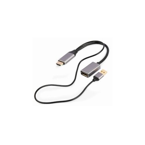  HDMI adapter GEMBIRD A-HDMIM-DPF-02 Active 4K HDMI male to DisplayPort female adapter, black Cene