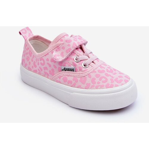 Kesi Children's printed sneakers with rzep pink Talirena Slike