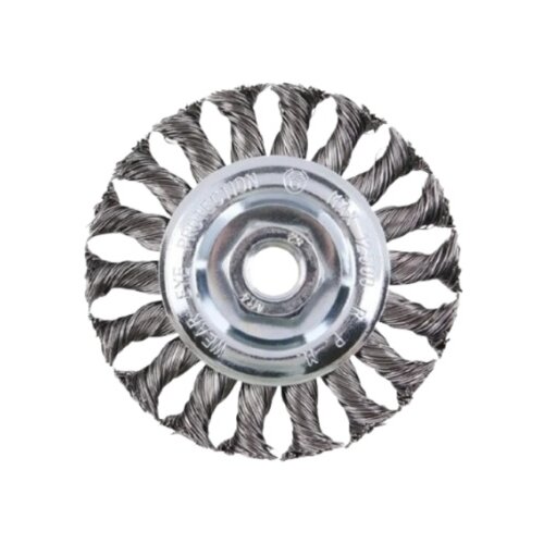 SG Tools SG12001 upletena kružna četka 115mm. čelična žica 0.5mm. ( SG12001 ) Slike