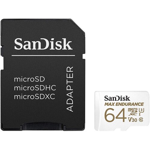 San Disk MAX ENDURANCE microSDXC 64GB + SD Adapter Slike