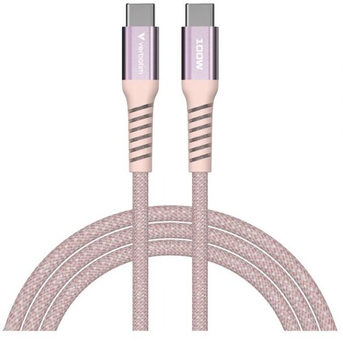 Verbatim Sync&amp;amp;Charge 100W 120cm USB-C/USB-C Magnetic pink 31857 Slike