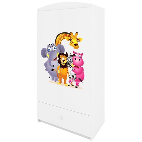 HAPPYKIDS Garderobna omara Dreamy ZOO Bela Cene
