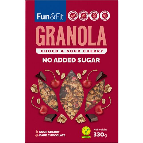 FUN&FIT granola čoko višnja 330g Slike