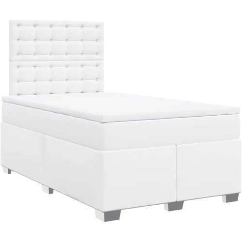 Maison Chic Box spring postelja - Vzmetna postelja z vzmetnico bel 120x200 cm umetno usnje SL10833, (21901742) Cene