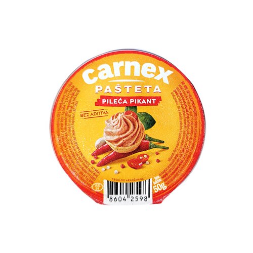Carnex Pileća pikant pa&amp;scaron;teta, 50g Slike