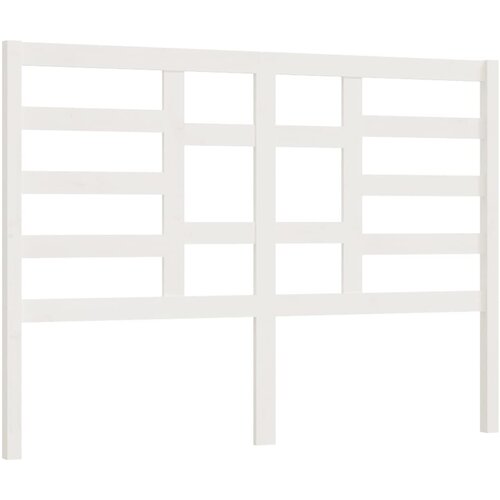 Maison Chic posteljno vzglavje - vzglavna omarica - nočna omarica belo 166x4x104 cm trdna borovina, (21705607) Slike
