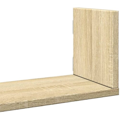  Zidne police 3 kom boja hrasta 58x18x18 cm konstruirano drvo Slike
