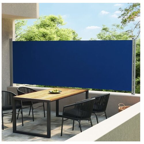vidaXL Uvlačiva bočna tenda za terasu 600 x 160 cm plava Cijene