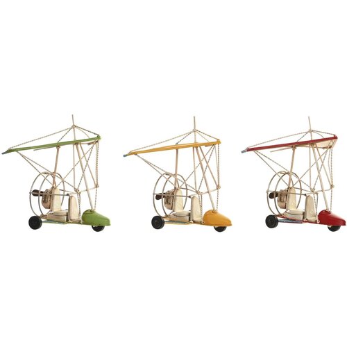  Okrasna Figura DKD Home Decor Rumena Rdeča Zelena Vintage 32 x 18,5 x 25 cm (3 Kosi) Cene