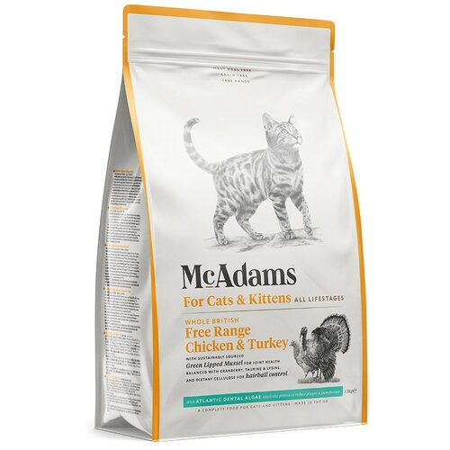McAdams hrana za mačke i mačiće - Free range chicken & Turkey 1.5kg Cene