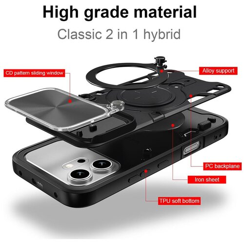Techsuit CamGuard Pro maska za Honor 600 / 600 Pro - crna Slike