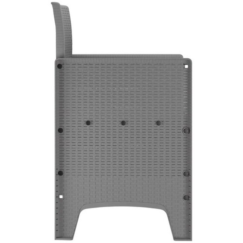  Vrtna stolica 4 pcs Svijetlo siva 53 x 49 x 85 cm Polipropilen Slike