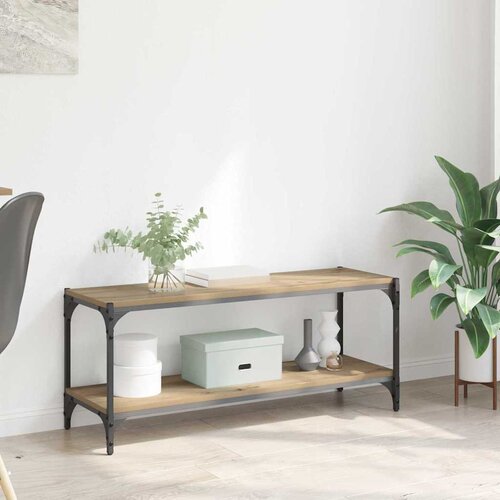 VidaXL TV ormar Umjetnički hrast 100x33x41cm Obrađeno drvo i čelik Slike