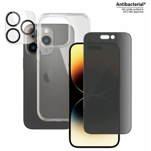 Panzerglass iPhone 14 Pro Bundle (UWF Privacy zaštitno staklo, futrola, zaštita za kameru) Slike