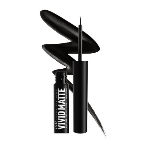 NYX Professional Makeup tekoče črtalo - Vivid Matte Black Liquid Liner - Black Cene