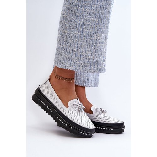 S. BARSKI Women&amp;#039;s Leather Platform Loafers by S.Barski Slike