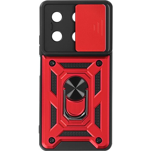 AVIZAR Ohišje s prstanom za Xiaomi Redmi Note 13 5G Zaščita pred udarci s pokrovom kamere, Rdeča, (5000013693) Cene