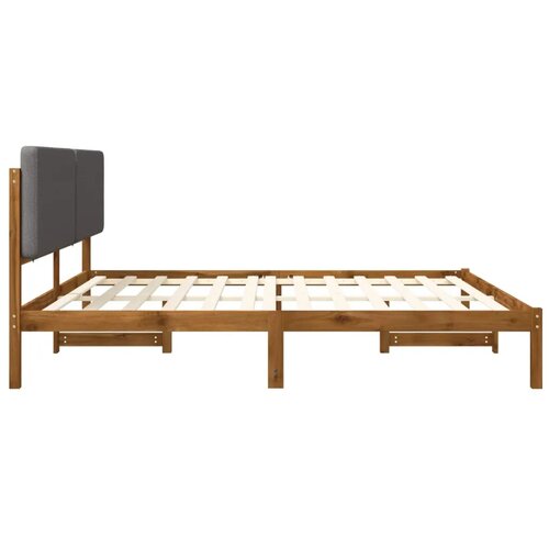  Krevetni okvir s tapiciranim uzglavljem Prirodna i svjetlosiva - Prirodna i svjetlosiva 180 x 200 cm Slike