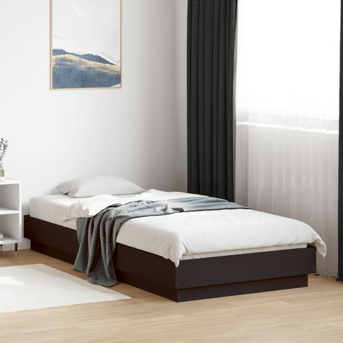 Furnova Posteljni okvir črn 100x200 cm inženirski les, (21944309) Slike