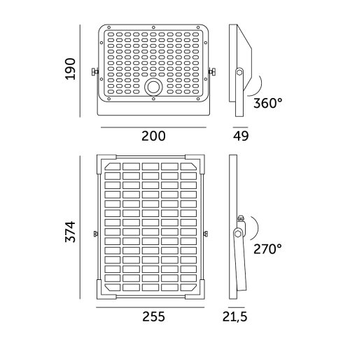  LED solarni reflektor sa senzorom za spolja&amp;scaron;nju upotrebu, 30W, 6,4V, IP65, 3000/4000K Slike