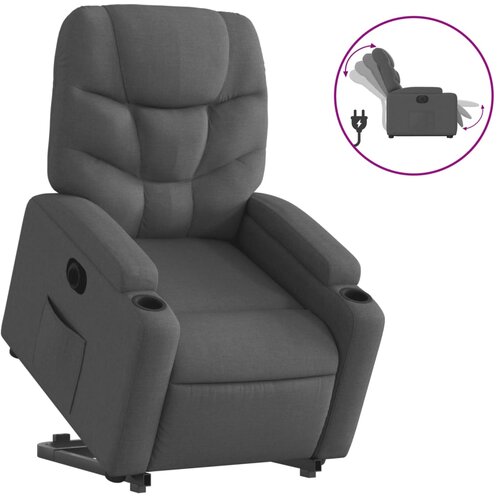 Maison Chic Električni naslanjač - Relax naslanjač s funkcijo vstajanja temno siv, (22061904) Cene