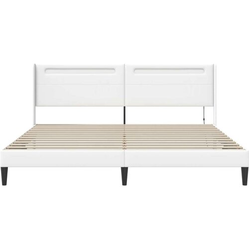  Okvir za krevet Bijela 180 x 200 cm Umjetna koža - Bijela 180 x 200 cm Slike
