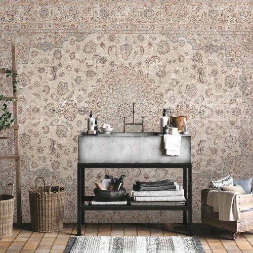  Foto tapeta - Sand carpet - worn Persian carpet with rich decorative motifs 350x256 Vodootporna Slike