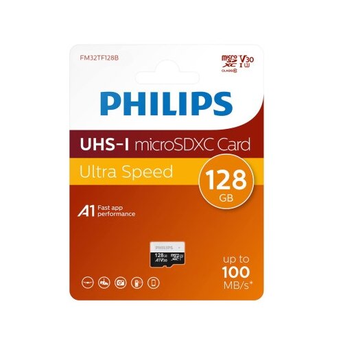 Philips Memorijska kartica micro sd 128gb v30 ultra speed (fm32tf128b/93) ( SD13765 ) Slike