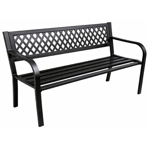  Vrtna klupa za park, terasa, metalna, 2 sjedala, crna, 120 cm Cijene