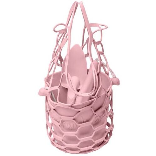 Scrunch slikonski set za plažo umazano roza Slike