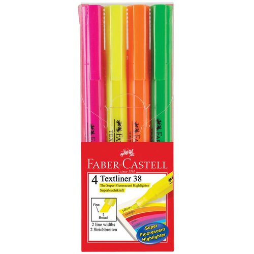 Faber-Castell Marker Slim 38, 4 kosi Slike