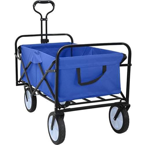 vidaXL Zložljiv ročni voziček Modra 94 x 53 x 99 cm Oxford tkanina, (5000285918) Cene