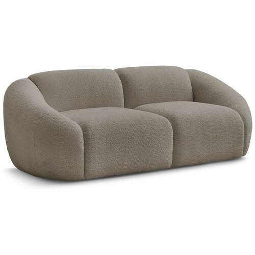Bobochic Paris Siva/rjava sedežna garnitura iz tkanine bouclé 230 cm Tina – Cene