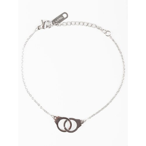 Yups Bracelet on a silver chain decorated with handcuff pendants Cene
