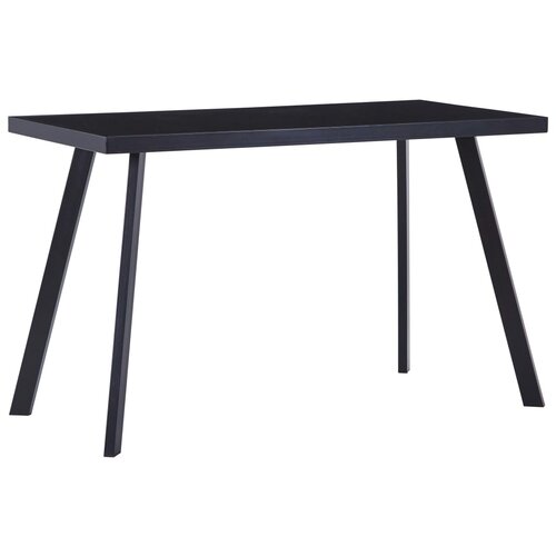 VidaXL Blagovaonski stol crni 120 x 60 x 75 cm od kaljenog stakla Slike