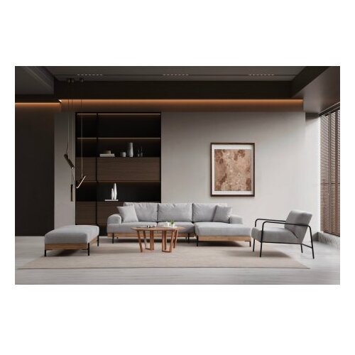Atelier Del Sofa ugaona garnitura Eti Oak Right Grey Slike