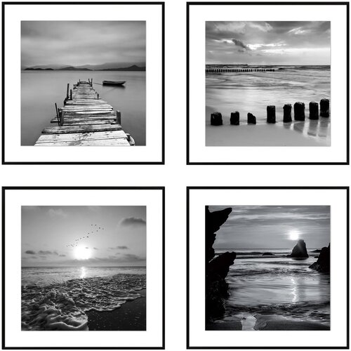 knor Slike v kompletu 4 ks 30x30 cm Silence by the Water Cene