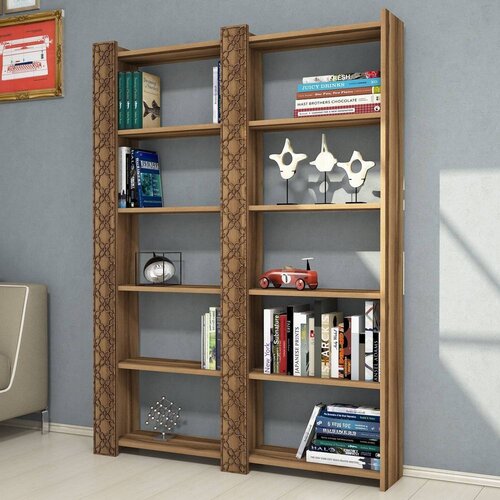 Woody Fashion City 2 - Walnut, Walnut Walnut Bookshelf Cene