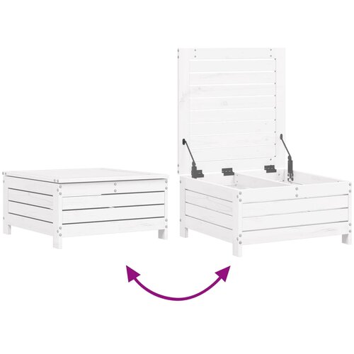  8-dijelni set vrtnih sofa bijeli od masivne borovine Slike