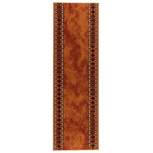  Trkački tepih FLORNES Tkani Narančasta Dijamanti 80 x 450 cm PP - Narančasti rombovi 80 x 450 cm Slike