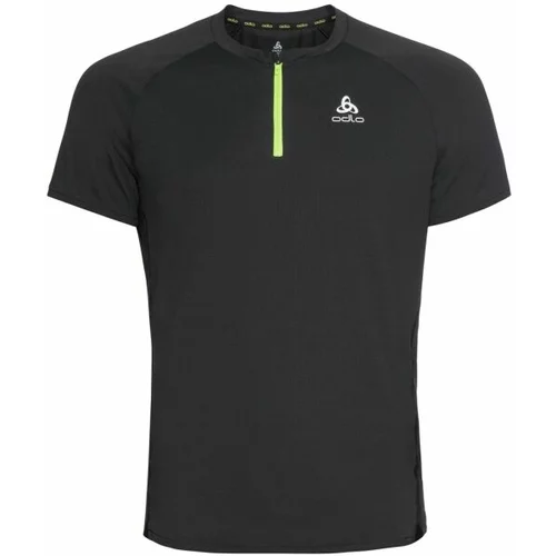 Odlo AXALP TRAIL T-SHIRT CREW NECK S/S 1/2 ZIP Muška majica, crna, veličina