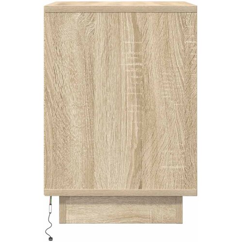  Noćni ormarići s LED svjetlima 2 kom boja hrasta 38x34x50 cm Slike