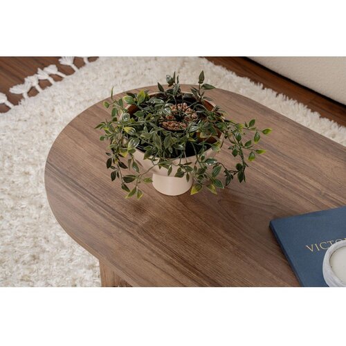Kalune Design Tamno smeđi stolić za kavu u dekoru oraha 60x119 cm Sable &amp;ndash; Slike