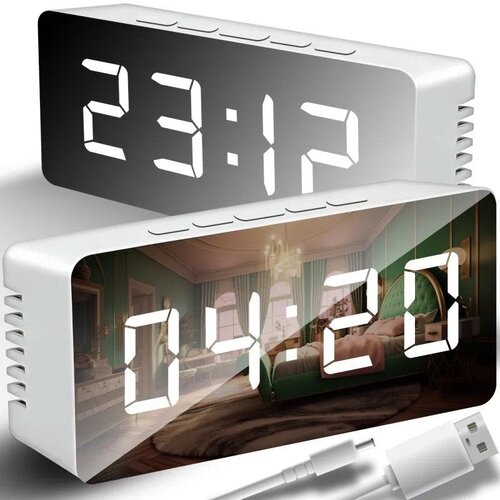  Retoo E227 digitalna LED budilica sa zrcalnim zaslonom &ndash; termometar, kalendar, alarm, USB ili baterije Cijene