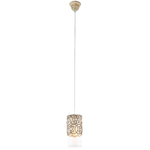 Eglo Cardigan viseća lampa E27, &amp;Oslash;12 cm, smeđa patina, prozirno staklo, 49201 Slike