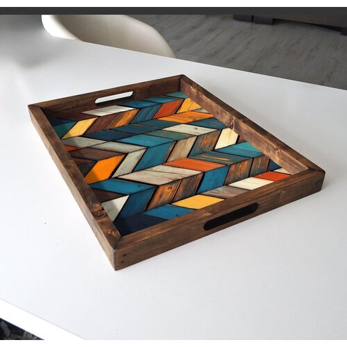 Aberto Design Poslužavnik REF027 48 x 38 x 4 cm, Šareni Cene
