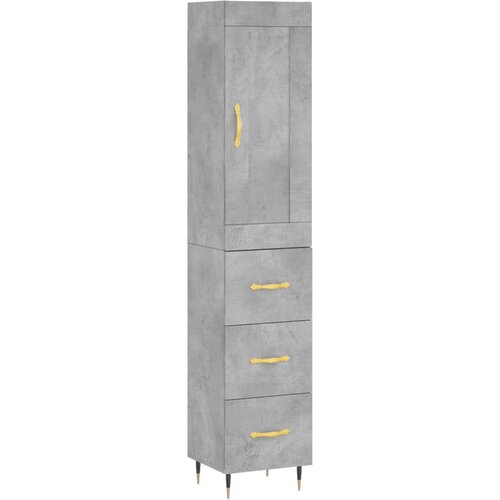 Maison Chic Visoka omara - Komoda - Predalnik betonsko siva 34,5x34x180 cm inženirski les, (21720920) Cene