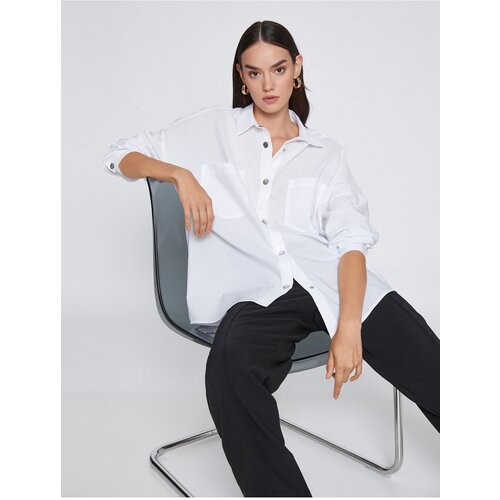 Koton Shirt - White - Oversize Slike