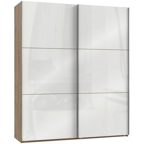 Modern Living Omara Z Drsnimi Vrati Level 36 D, Bela, Barva Hrasta Cene